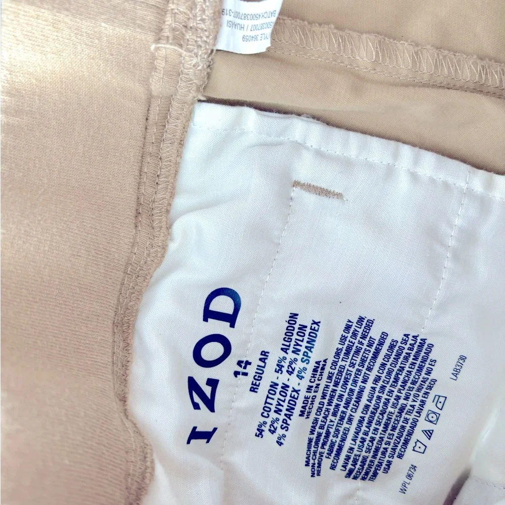 IZOD Tan Jogger Pants Boys 14 Regular